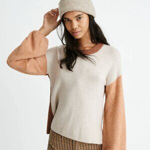 Madewell Colorblock Payton Pullover Sweater in Coziest Yarn